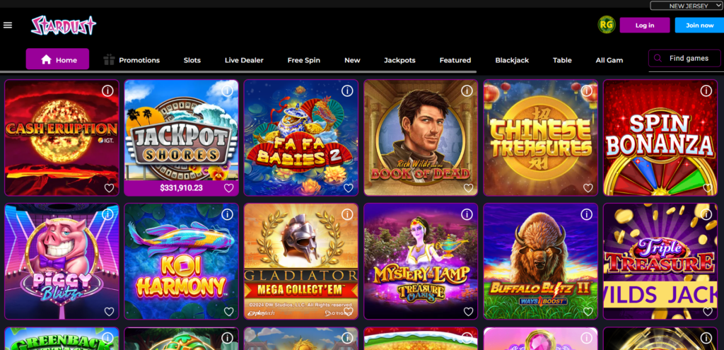 Stardust casino games