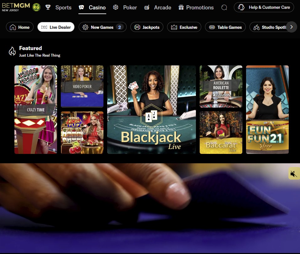 betmgm casino live dealers