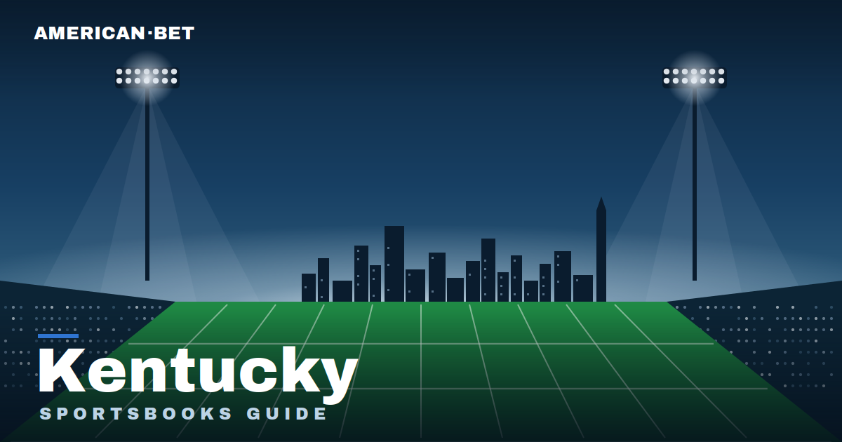 Floodlit stadium at dusk with the Kentucky skyline — American Bet's guide to the best Kentucky sportsbooks, betting apps and promos.