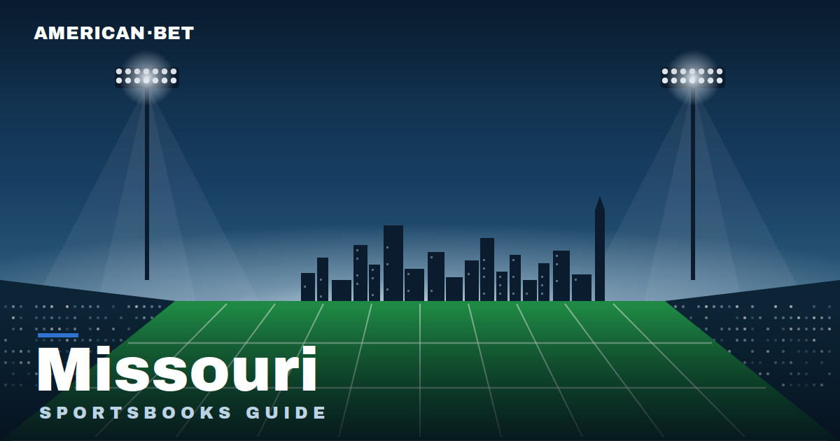 Floodlit stadium at dusk with the Missouri skyline — American Bet's guide to the best Missouri sportsbooks, betting apps and promos.